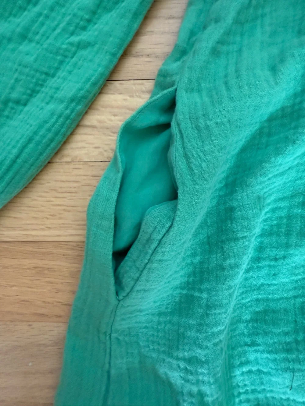 J Crew XS Green Square Neck Puff Sleeve Long Sleeve Dress 100% Cotton